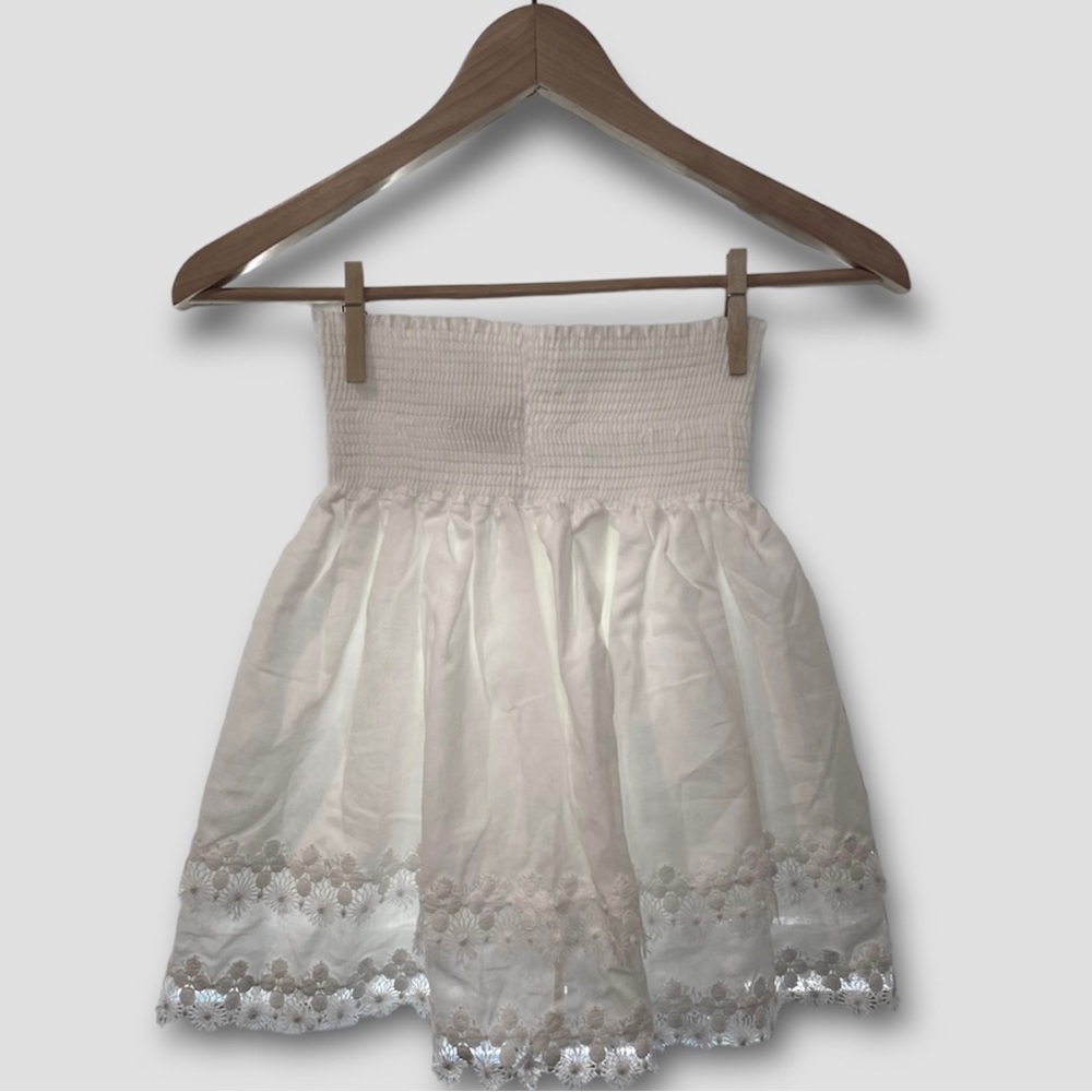 Peixoto Womens White Belle Smocked Mini Skirt